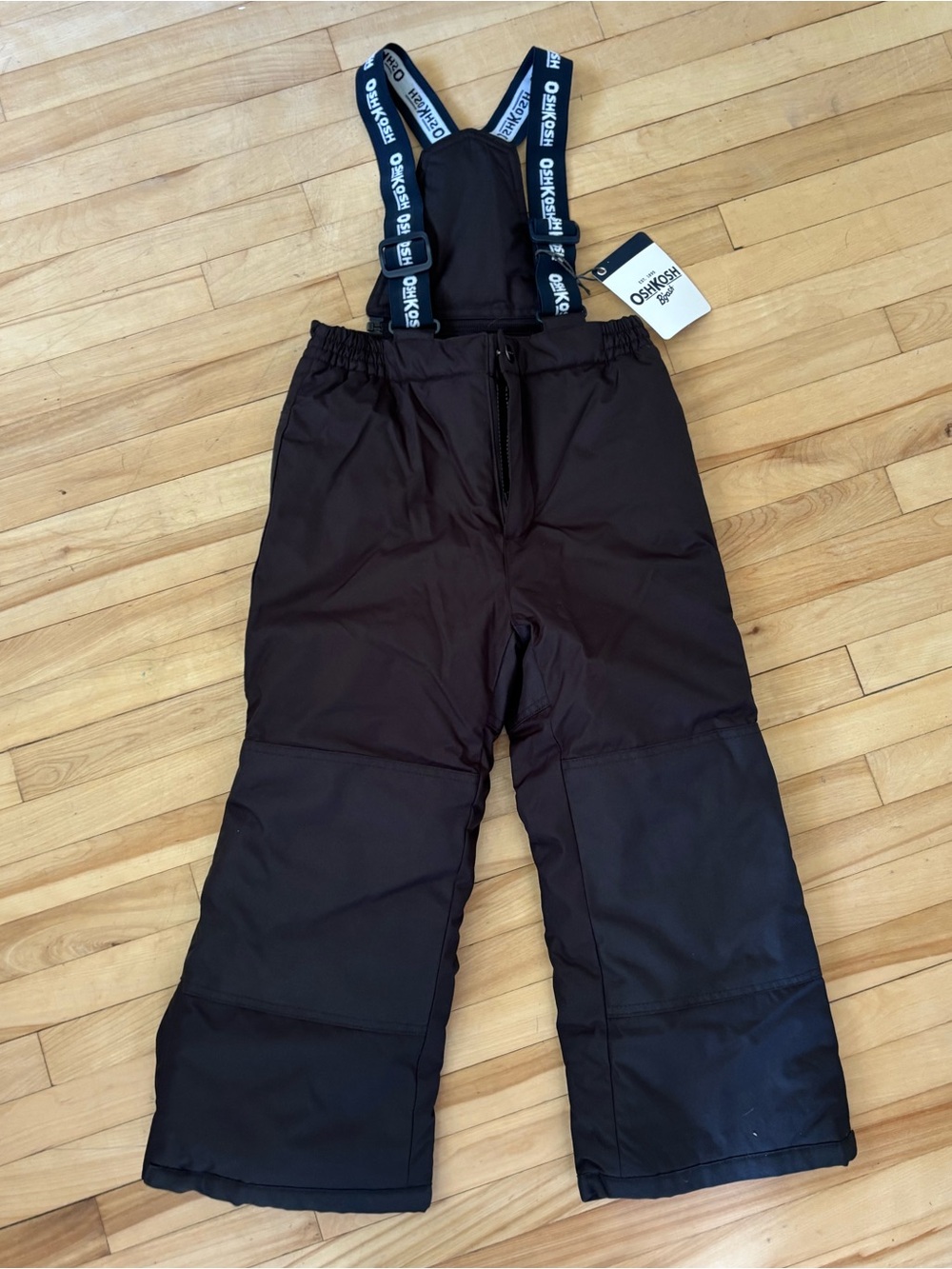 OshKosh B'gosh Black Kids Snow Bib Pants with Branded Straps